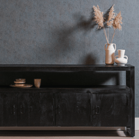 Mangohouten Dressoir Britt Black 180 cm Mahom
