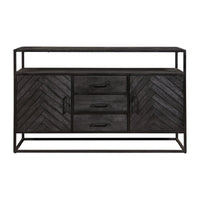 Mangohouten Dressoir Toronto Black 145x90 cm Mahom