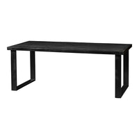 Mangohouten Eettafel Britt Black Rechthoek 220x100 cm Mahom