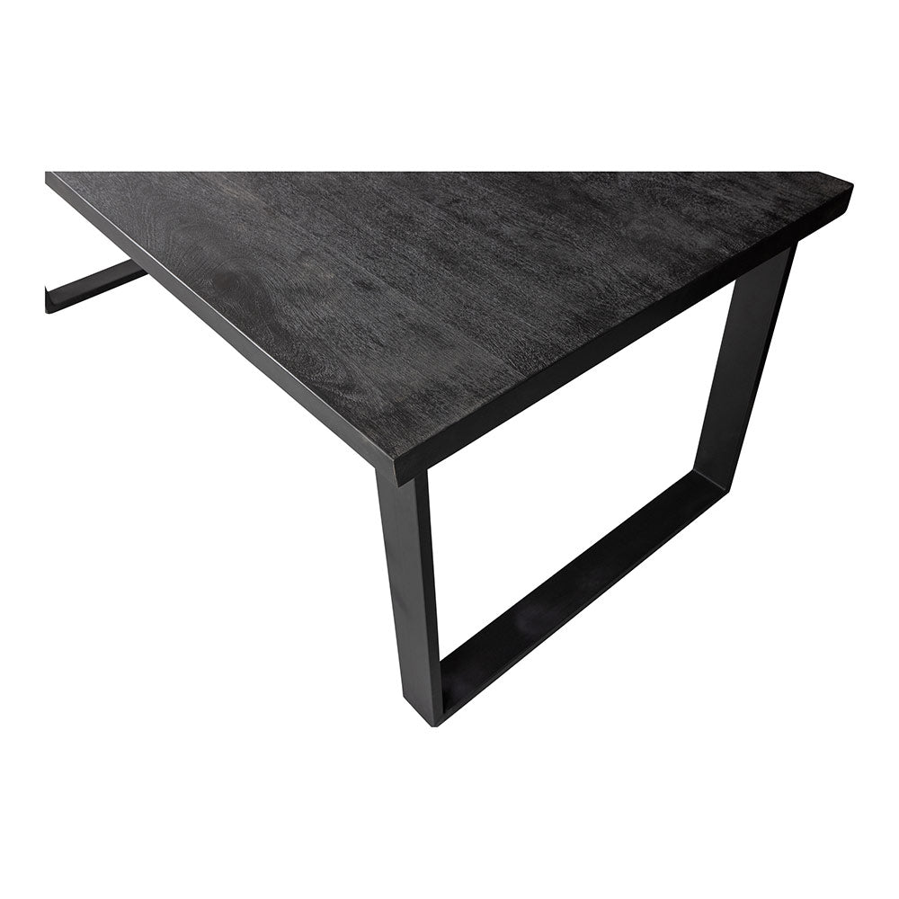 Mangohouten Eettafel Cleveland Black Rechthoek 200x100 cm Mahom
