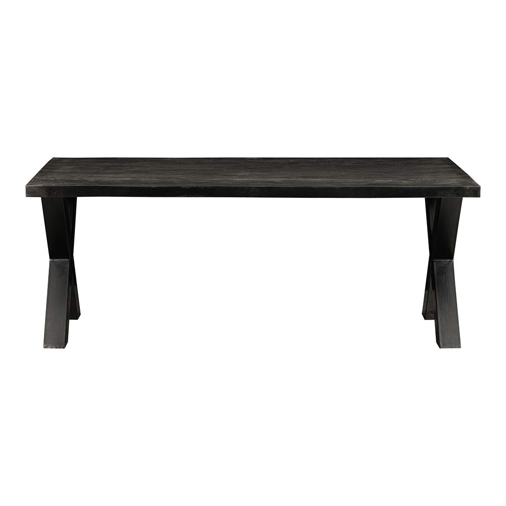 Mangohouten Eettafel Columbus Black Rechthoek 200x100 cm Mahom