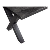 Mangohouten Eettafel Columbus Black Rechthoek 260x100 cm Mahom