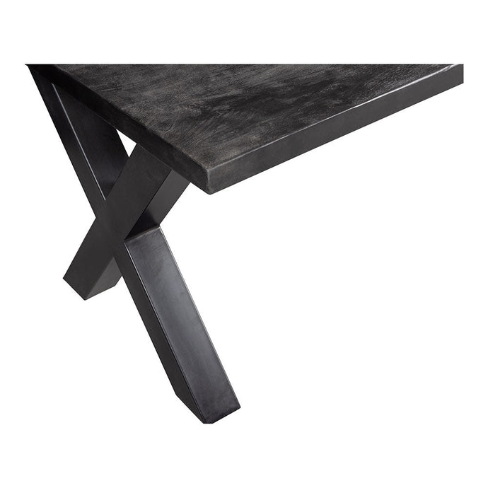 Mangohouten Eettafel Columbus Black Rechthoek 280x120 cm Mahom