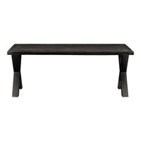 Mangohouten Eettafel Columbus Black Rechthoek 140x90 cm Mahom