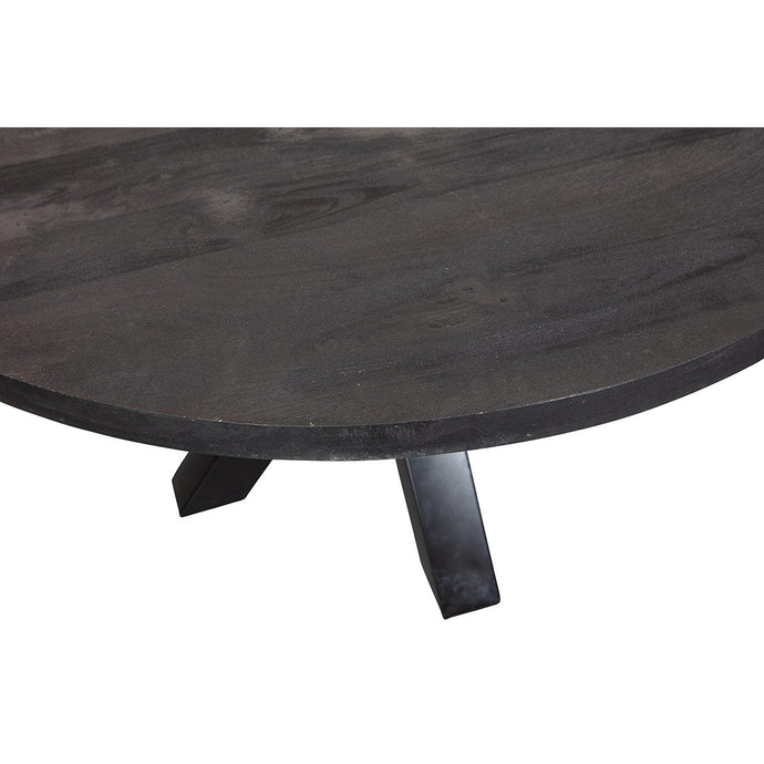 Mangohouten Eettafel Madison Black Rond Ø 120 Mahom