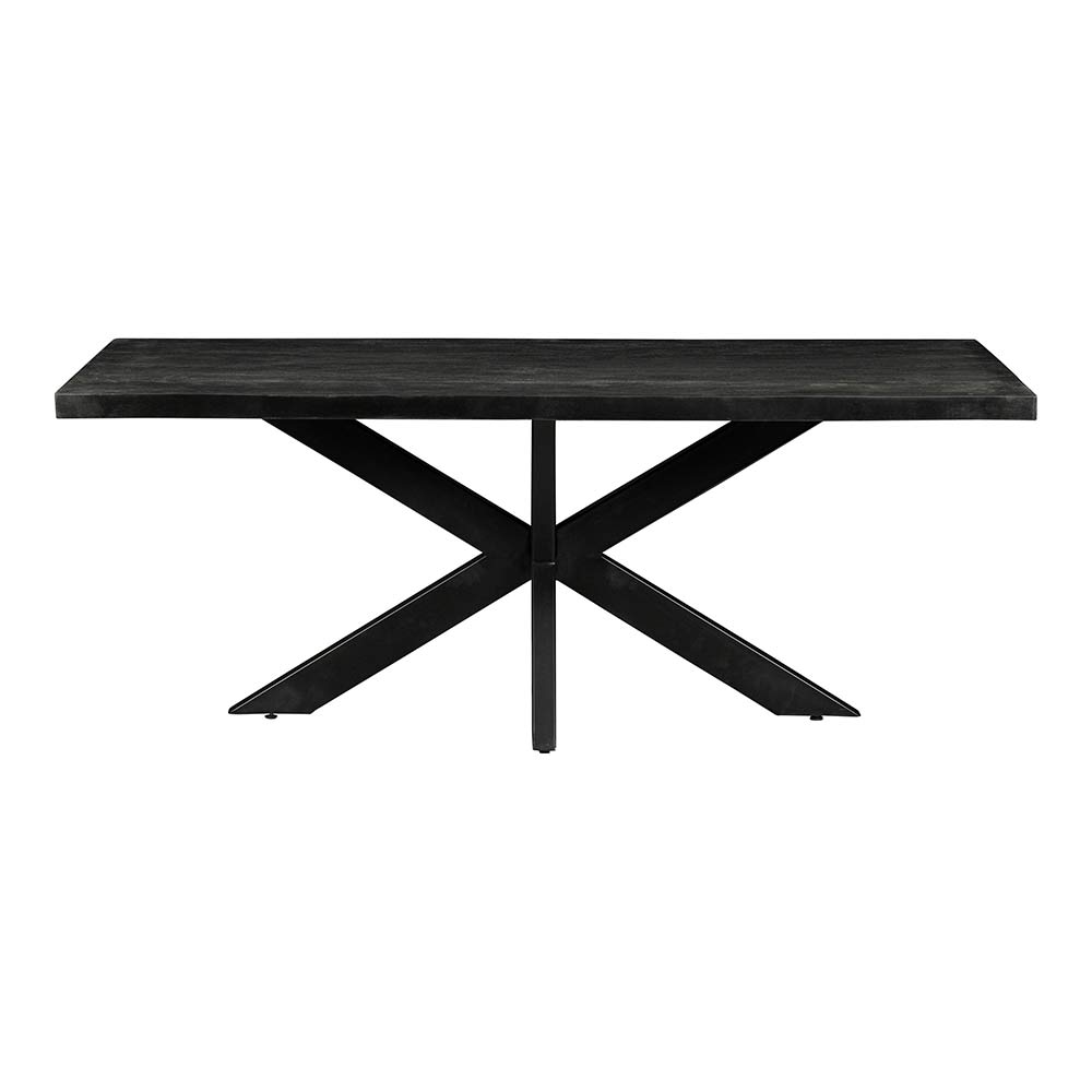 Mangohouten Eettafel Memphis Black Rechthoek 260x100 cm Mahom