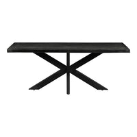 Mangohouten Eettafel Memphis Black Rechthoek 280x120 cm Mahom