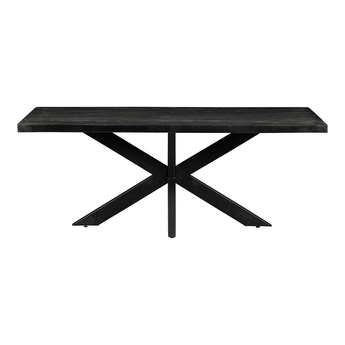 Mangohouten Eettafel Memphis Black Rechthoek 300x120 cm Mahom