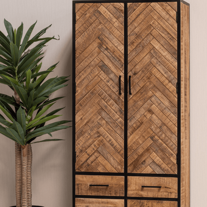 Mangohouten Kast New Haven 90 cm Mahom