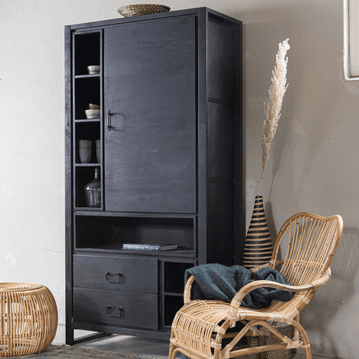 Mangohouten Kast 100 cm Black