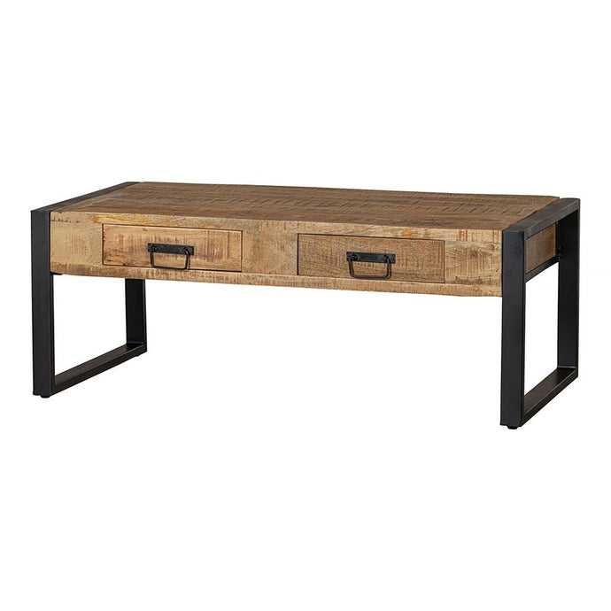 Mangohouten Salontafel Britt 120 cm met 2 lades Mahom