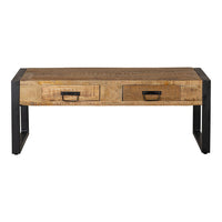 Mangohouten Salontafel Britt 120 cm met 2 lades Mahom