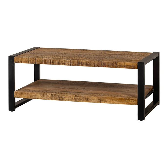 Mangohouten Salontafel Britt tweelaags 110 cm Mahom