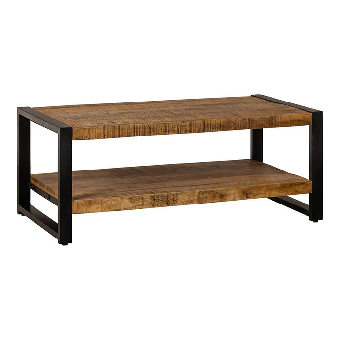 Mangohouten Salontafel Britt tweelaags 110 cm Mahom