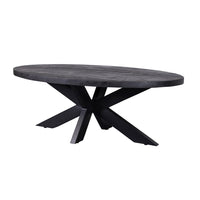 Mangohouten Salontafel Tulsa Black Ovaal Mahom