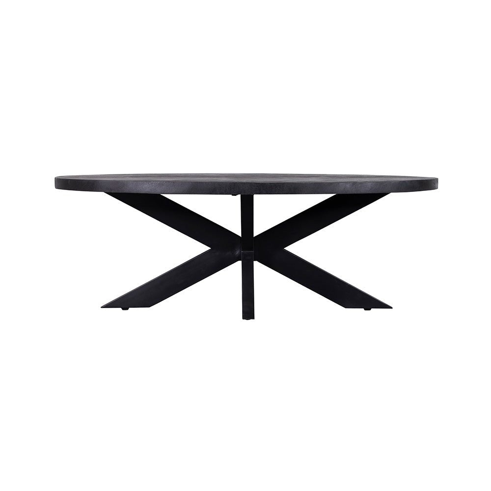 Mangohouten Salontafel Mesa Black Ovaal Mahom