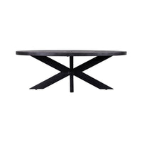 Mangohouten Salontafel Tulsa Black Ovaal Mahom