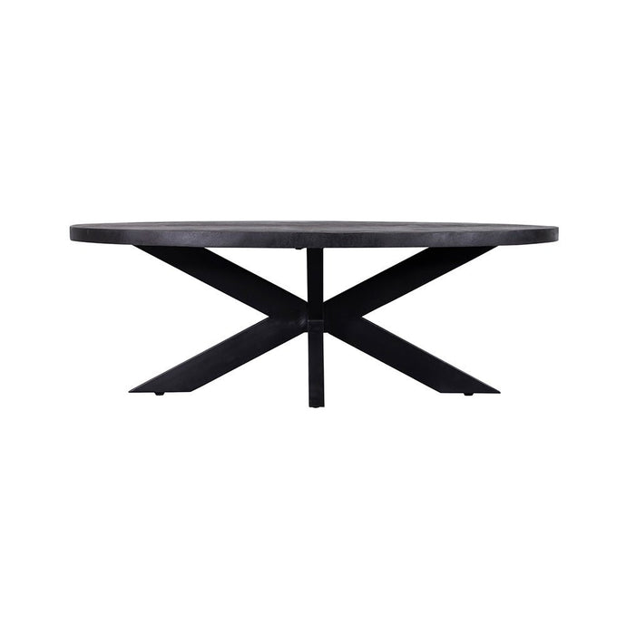 Mangohouten Salontafel Tulsa Black Ovaal Mahom