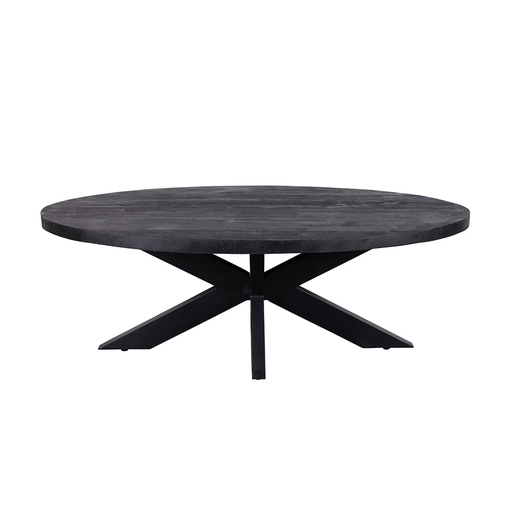 Mangohouten Salontafel Mesa Black Ovaal Mahom