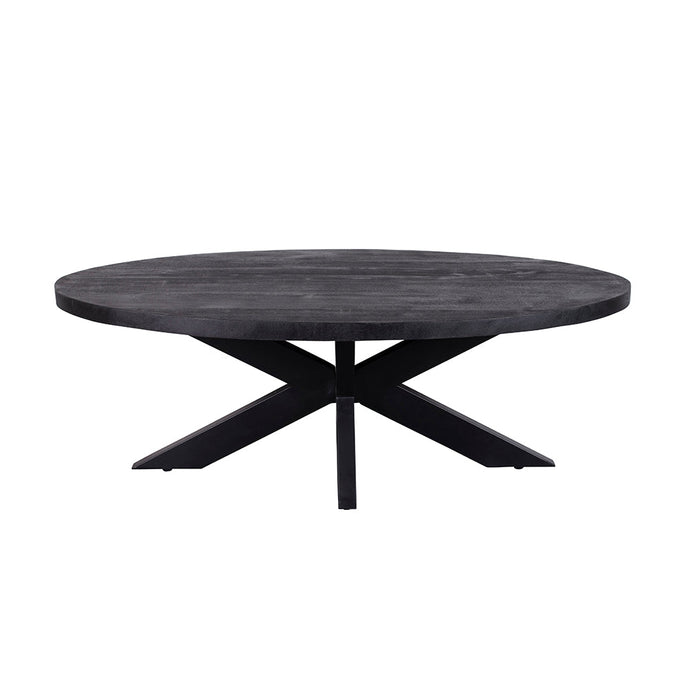 Mangohouten Salontafel Tulsa Black Ovaal Mahom