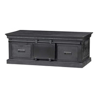 Mangohouten Salontafel Portland Black 120 cm 4 lades Mahom
