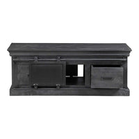 Mangohouten Salontafel Portland Black 120 cm 4 lades Mahom