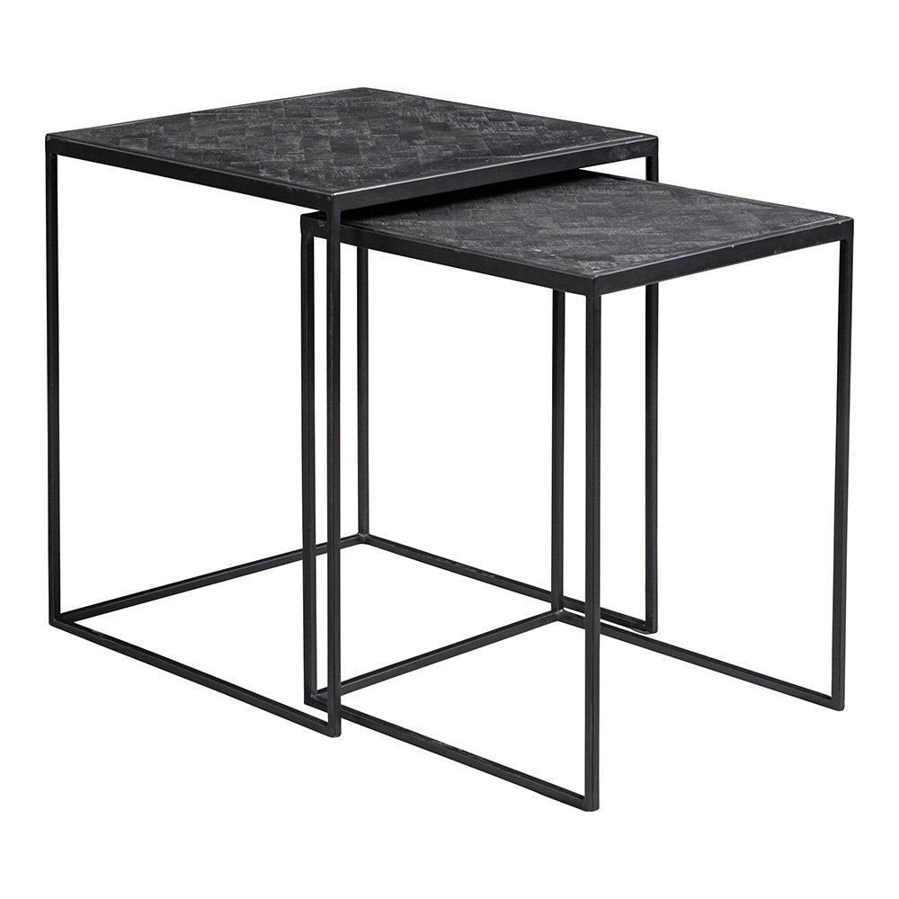 Mangohouten Salontafels Dayton set van 2 Mahom