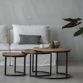 Mangohouten Salontafels Set van 3