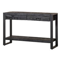 Mangohouten Sidetable Britt Black 2 lades 120 cm Mahom