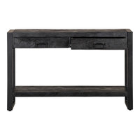 Mangohouten Sidetable Britt Black 2 lades 120 cm Mahom