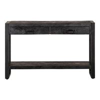 Mangohouten Sidetable Britt Black 2 lades 120 cm Mahom