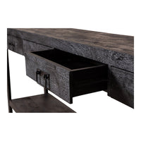 Mangohouten Sidetable Britt Black 4 lades 180 cm Mahom