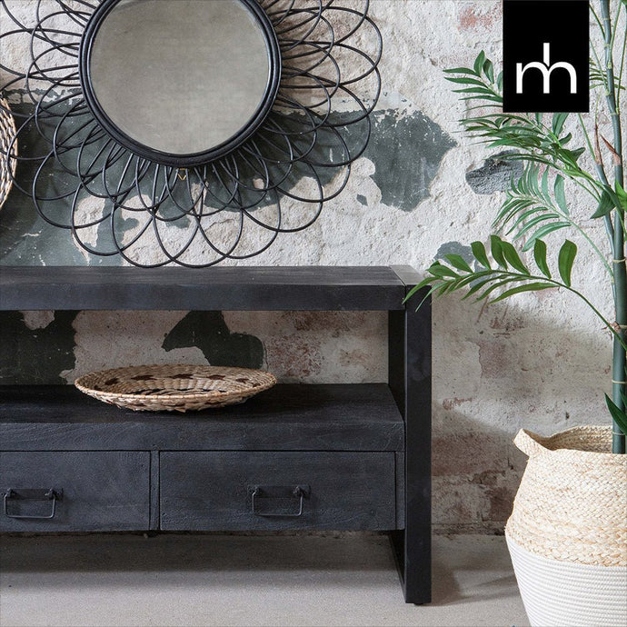 Mangohouten TV Meubel Britt Black 150 cm Mahom