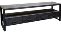 Mangohouten TV Meubel Britt Black 180 cm Mahom