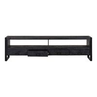 Mangohouten TV Meubel Britt Black 220 cm Mahom