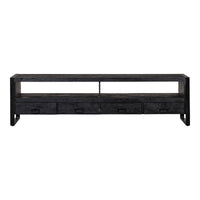 Mangohouten TV Meubel Britt Black 220 cm Mahom