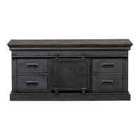 Mangohouten TV Meubel Portland Black 120 cm Mahom