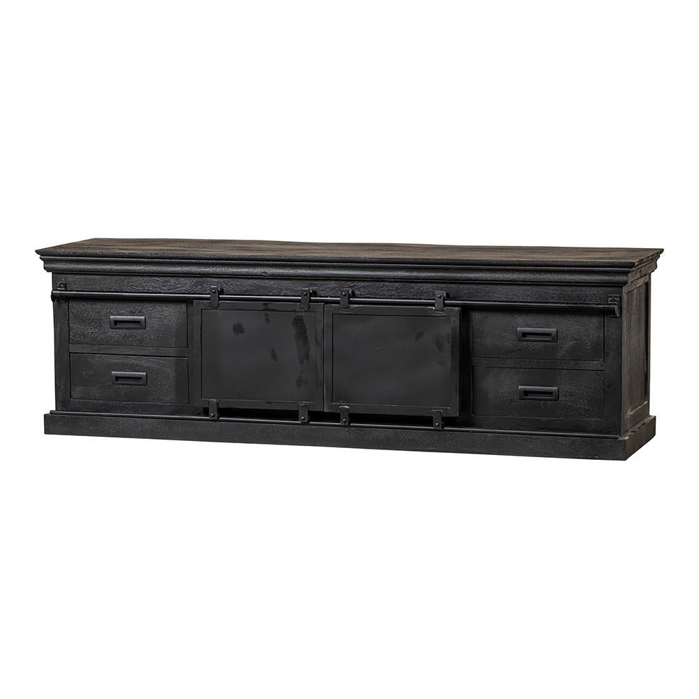 Mangohouten TV Meubel Portland Black 220 cm Mahom