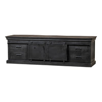 Mangohouten TV Meubel Portland Black 220 cm Mahom