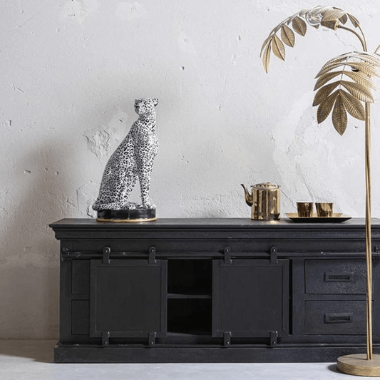 Mangohouten TV Meubel Portland Black 240 cm Mahom