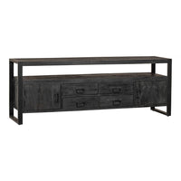 Mangohouten TV Meubel Britt Black 220 cm Mahom