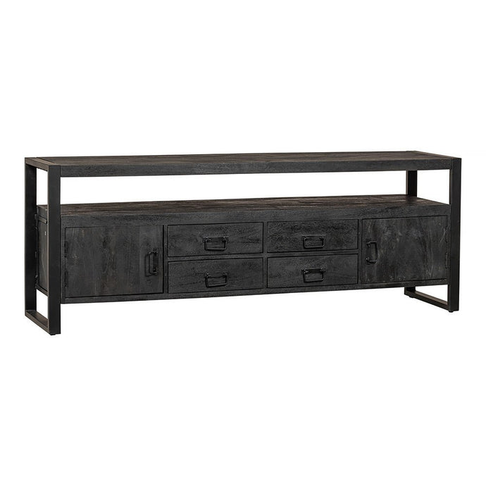 Mangohouten TV Meubel Britt Black 220 cm Mahom
