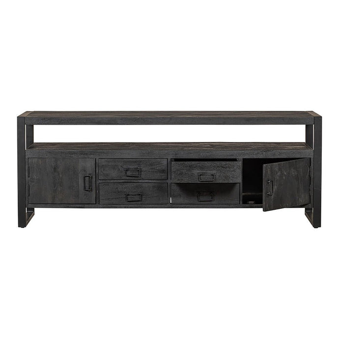 Mangohouten TV Meubel Britt Black 220 cm Mahom