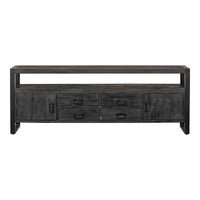 Mangohouten TV Meubel Britt Black 220 cm Mahom