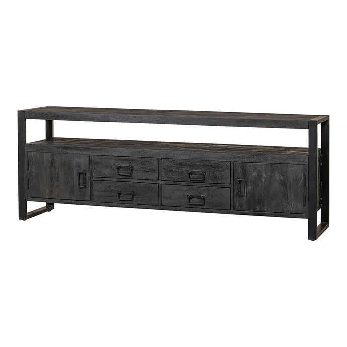 Mangohouten TV Meubel Britt Black 220 cm Mahom