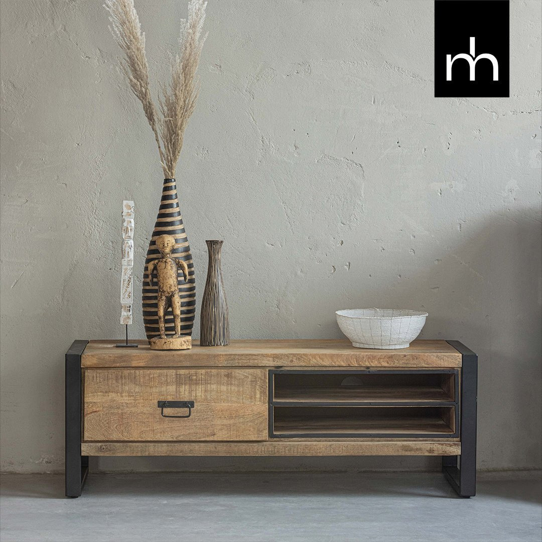 Mangohouten TV Meubel Stockton 130 cm