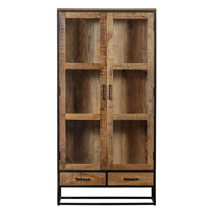 Mangohouten Vitrinekast Boston 190 cm Mahom