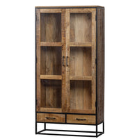 Mangohouten Vitrinekast Boston 190 cm Mahom