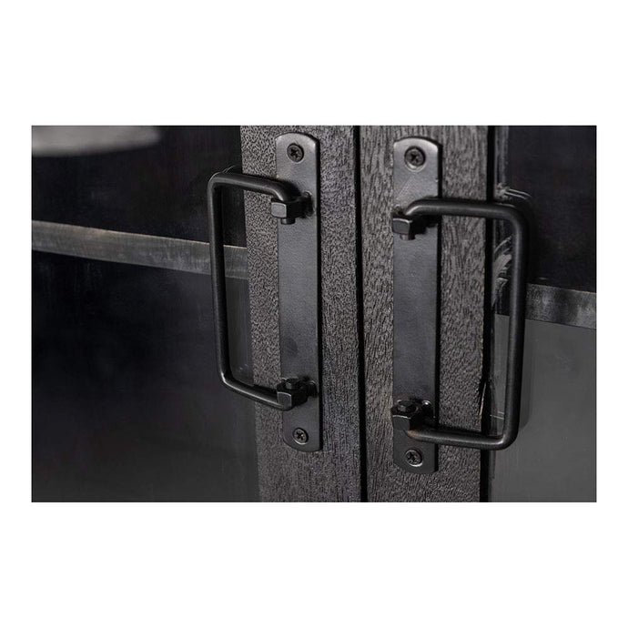 Mangohouten Vitrinekast Britt 115 cm Black Mahom