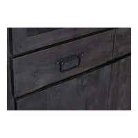 Mangohouten Vitrinekast Britt 115 cm Black Mahom